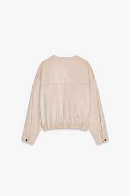 FAUX SUEDE BOMBER JACKET - Zara фото 8