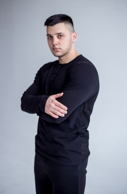 100% ХЛОПОК ПИКЕ Лонгслив мужской