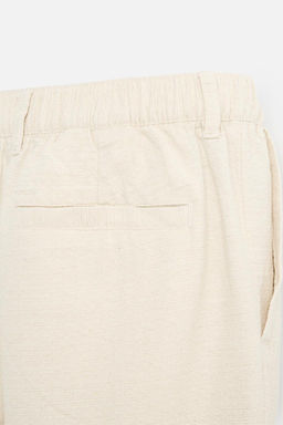 TEXTURED COTTON - LINEN TROUSERS - Zara фото 10