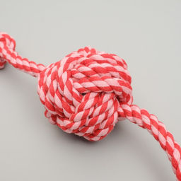 Игрушка канатная Большой шар (7 см) с ручками, 32 см, до 80 г, микс цветов - Пижон фото 3