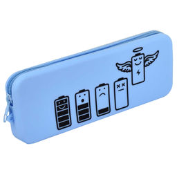 Пенал школьный Феникс+, арт.65364/ 48 БАТАРЕЙКИ (без наполнения, 19,5х8х2,3 см, силикон, молния, шел