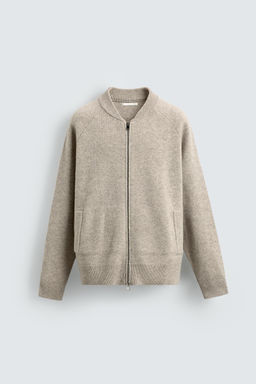 100% WOOL KNITTED BOMBER JACKET - Zara фото 7