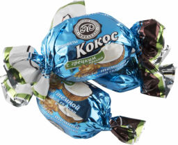 Кокос с Грецким орехом в бело-темной шок глазури вес 1000 г (Микаелло)