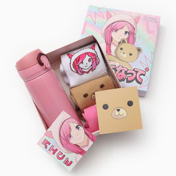 Подарочный набор KAFTAN «Аниме»: термос и носки 3 пары, размер 37-39 (23-25 см)