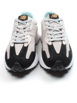 05-B327-10 BLACK/GRAY Кроссовки женские (натуральная замша, текстиль) - Фабричный китай фото 11