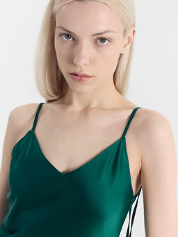 Платье-комбинация зеленое - Mark formelle фото 6