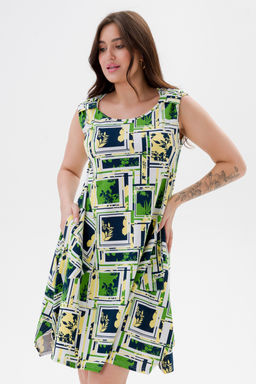 Платье женское из кулирки Кэтрин цитрусовый микс - Амадэль фото 10