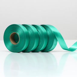 Цена за 4 шт. Лента для декора и подарков, яр. зеленый, 2 см х 45 м