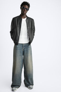 FAUX LEATHER BOMBER JACKET - Zara фото 5