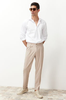 TRENDYOL MAN Siyah Italyan Kesim Pileli Klasik Duble Paca Kumas Pantolon TMNSS24PL00022 - Trendyolmilla фото 14