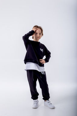 072 Детский костюм, черный (3хнитка петля) - Knitka wear фото 7