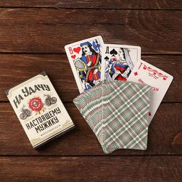 Подарочный набор На удачу. Настоящему мужику, рюмки и карты - Дорого внимание фото 3