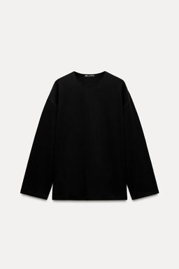 LONG SLEEVE COTTON T-SHIRT - Zara фото 5