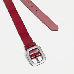 Ремень женский, ширина 3 см, винт, пряжка метал, цвет красный - Simaland фото 2