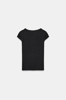 CAMISETA CUELLO OLLA / Carb?n - Zara фото 2