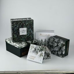 Набор подарочных новогодних коробок 5 в 1 «С Новым годом», 14×14×8–22×22×12 см