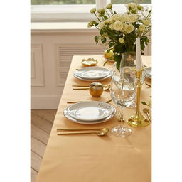 Скатерть Этель Lines 150*220 +/-3см, цв.бежевый, пл. 192 г/м2, хл с ВГМО  фото 2