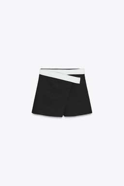 CONTRAST WAIST WRAP SKORT - Zara фото 5