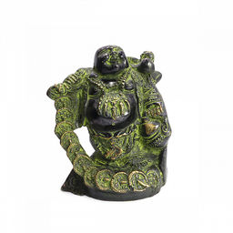 Хотей на мешке с монетами дарует процветание бронза h-14,5см-11.5см 1,638кг