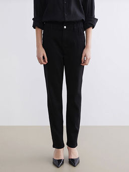 Beli Lastikli Slim Mom Kad?n Jean Pantolon