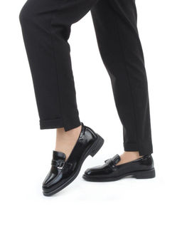 03-PDEB102-3 BLACK Лоферы женские (натуральная кожа)