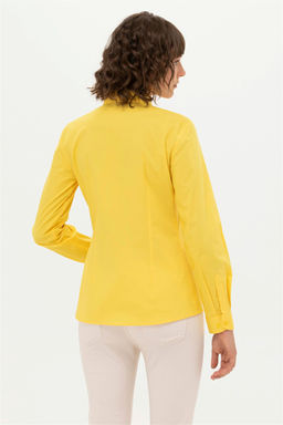 U. S. Polo Assn Женская желтая базовая рубашка с длинным рукавом - U.s. polo assn фото 5
