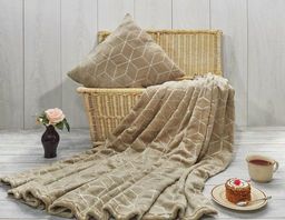 Покрывало-плед Крем Брюле фланель 200*220 см. - Лен поволжья фото 2