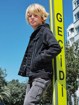 Kap??onlu Erkek ?ocuk Jean Ceket