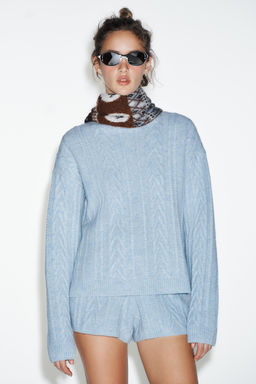80% WOOL CABLE KNIT JUMPER SKI COLLECTION - Zara фото 4