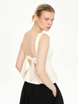 Kay?k Yaka Peplum Bluz