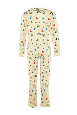 Trendyolmilla Cok Renkli %100 Pamuklu Desenli Orme Pijama Tak?m? THMAW21PT0084