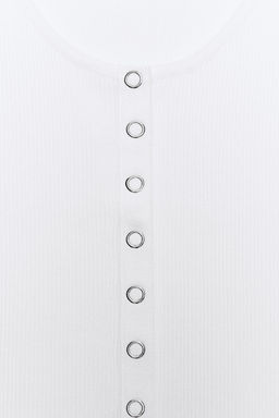 TOP PUNTO RIB / Blanco - Zara фото 5