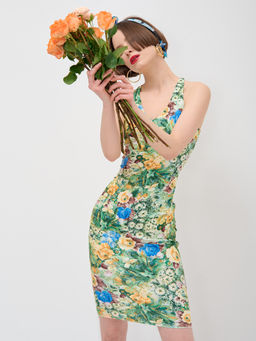 Платье с принтом масло OD-632-2