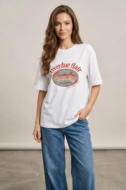 K13596 Футболка OVER SIZE (хлопок) БЕЛЫЙ_01