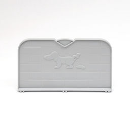 Туалет для собак 46,5 х 35,5 х 5,5 см, со стенкой, съёмной решеткой и столбиком, розовый