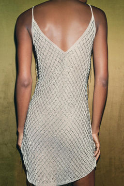 BEADED FRINGE TULLE DRESS - Zara фото 3