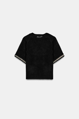 JERSEY PUNTO PERLAS / Negro - Zara фото 6
