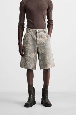 ABSTRACT PRINT RELAXED FIT BERMUDA SHORTS - Zara фото 15