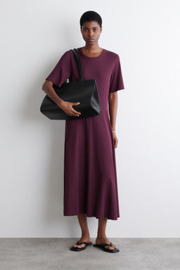 VESTIDO MIDI DE ALGOD?N DRAPEADO