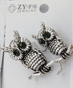 Брошь Совы / 5525S /уп 12/