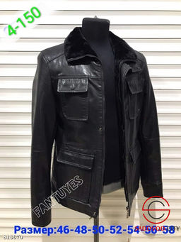 Зимняя кожаная куртка для мужчин - Bruno фото 3