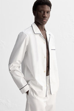 CONTRAST PYJAMA SHIRT - Zara фото 5