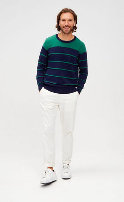 Джемпер мужской в полоску P221-15-1709 сине-зелёный - Primm фото 4