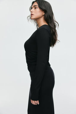 Fitted cotton top - H&m фото 4