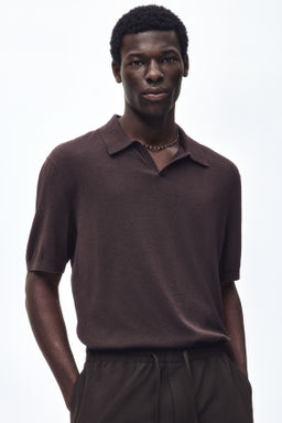 Polo en mezcla de seda Regular Fit - H&m фото 5