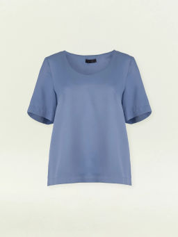 Блузка Emka B3240 вискоза голубая  фото 5