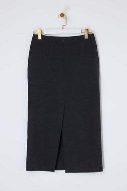 Antrasit Arkadan Y?rtmacl? Dokuma Midi Kalem Etek TWOSS26ET00051 - Trendyolmilla фото 6