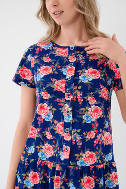 Платье женское из кулирки Кармелита красно-синий - Амадэль фото 7