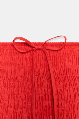 VESTIDO MIDI NIDO DE ABEJA / ROJO - Zara фото 8