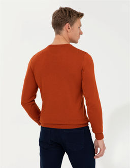 Bak_r Slim Fit Bisiklet Yaka Basic Triko Kazak - Pierre cardin фото 5